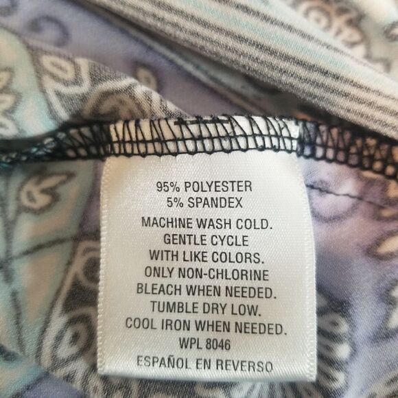 JM COLLECTION TUNIC TOP W/CHAIN DETAIL. SZ L - Picture 14 of 16